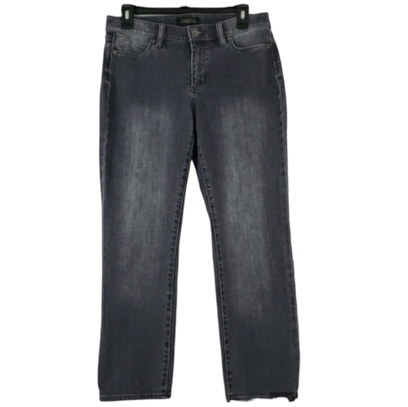 Talbots~Size 6 Petite~Black Denim Flawless Five Pocket Slim Ankle Curvy Jeans. - Picture 7 of 11